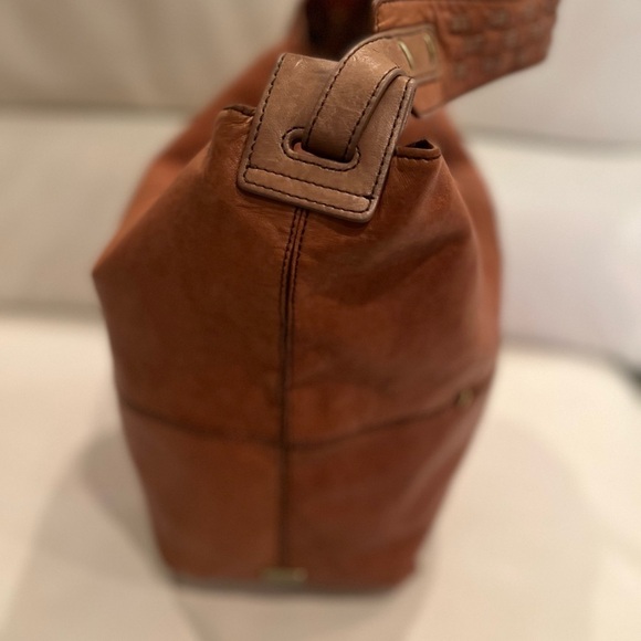 Kooba Large Brown Leather Tote Bag Purse Handbag Boho - Picture 9 of 16